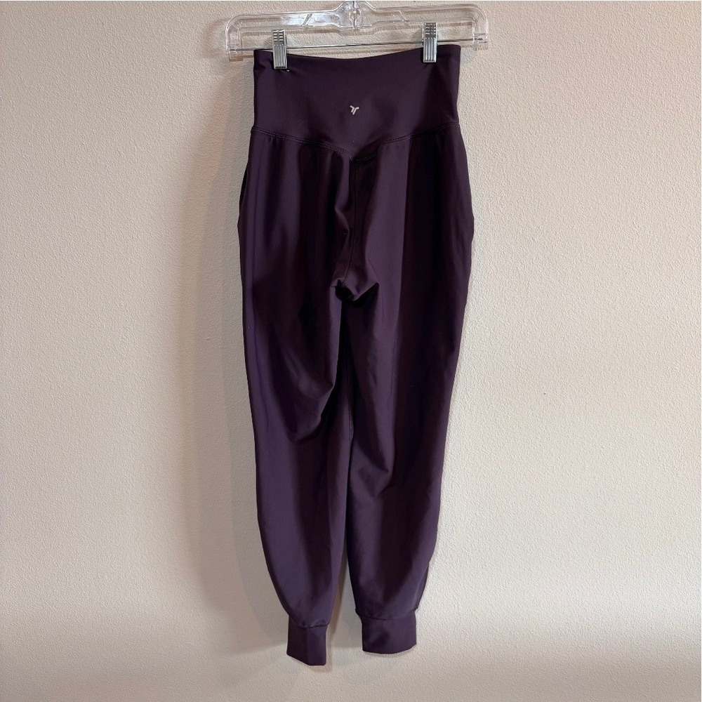 Old Navy PowerSoft High Rise Jogger Pants XS Purple Go-Dry Athletic Activewear - Picture 2 of 4